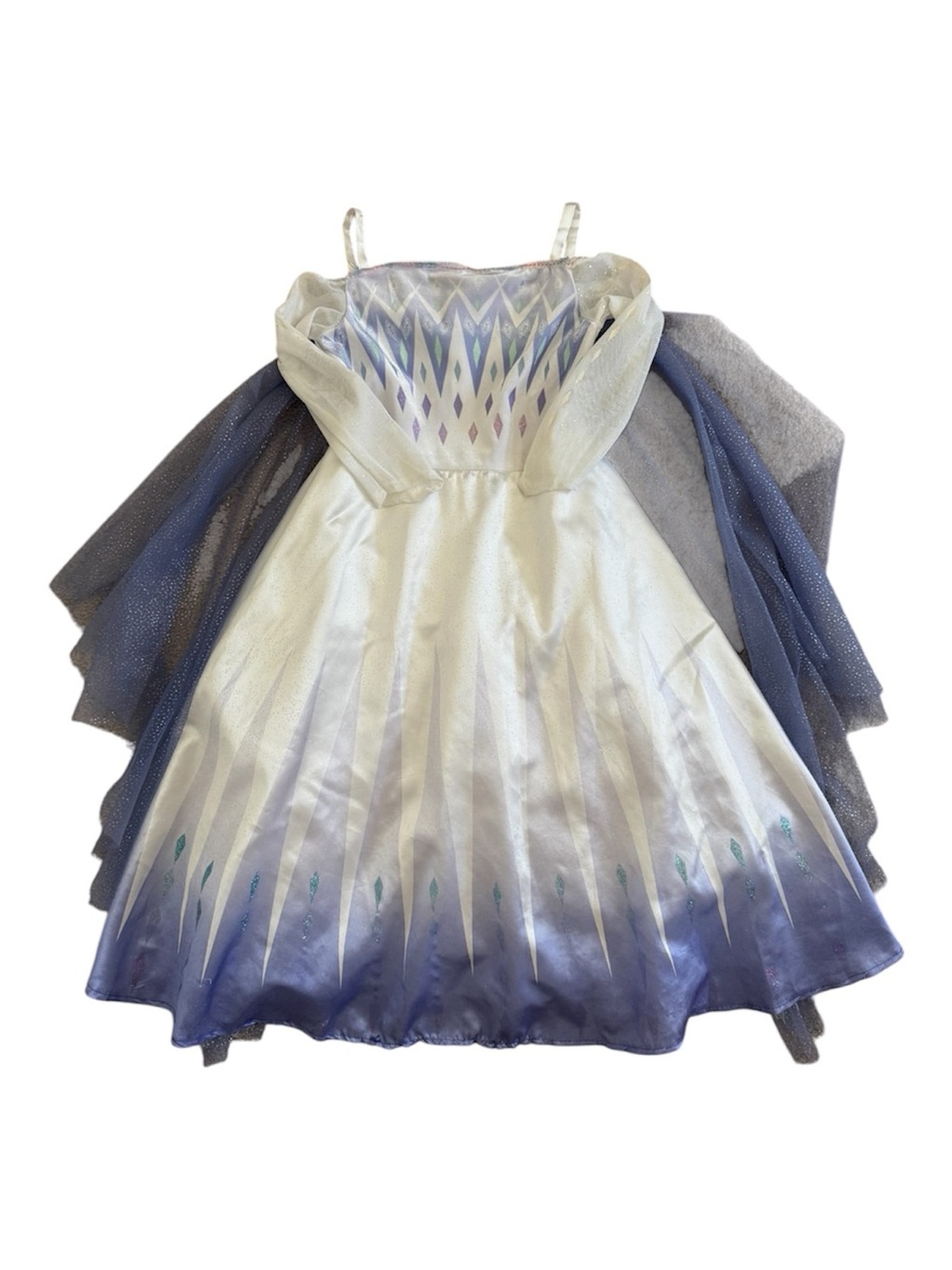 Disney Girl’s White and Blue Sparkle Frozen Elsa-Inspired Princess Dress